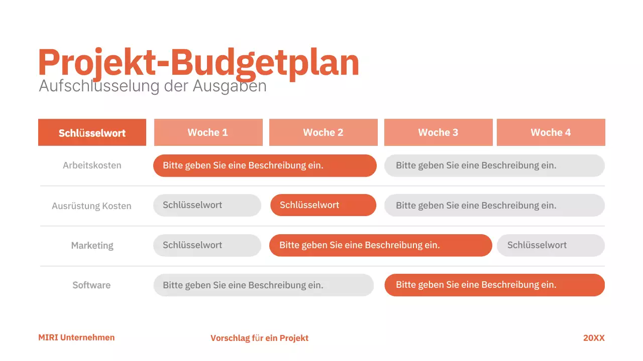 red modern project proposal business