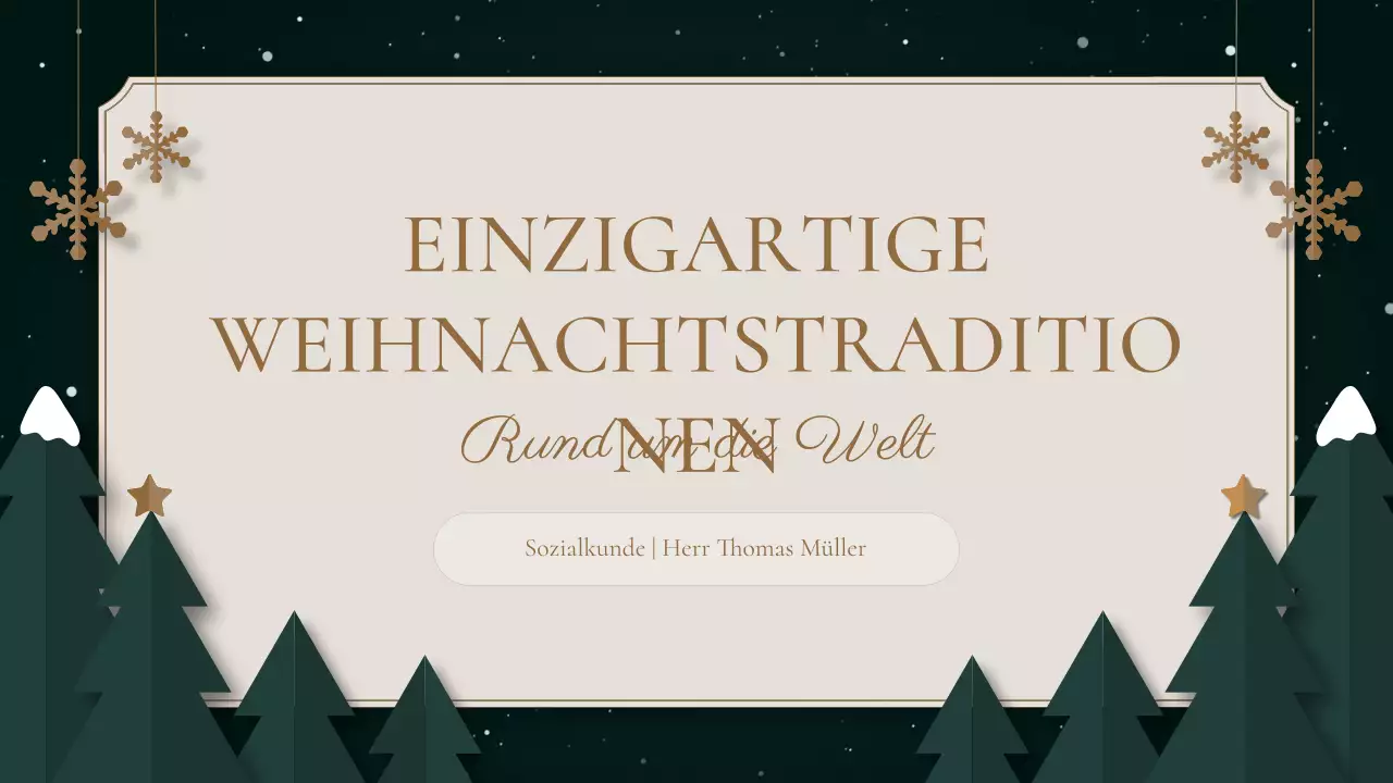 grüne traditionelle Feiertagspräsentation