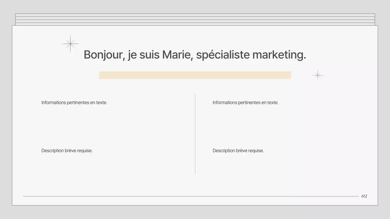 Un portefeuille marketing gris et simple