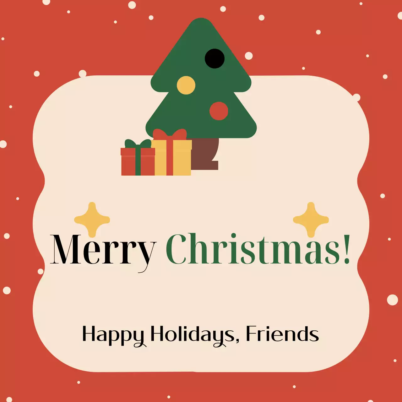 Cartão de Natal Tradicional Vermelho Carrossel Instagram