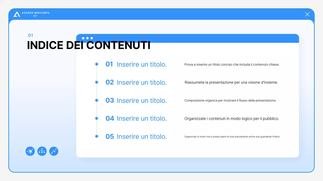 Analisi dei rapporti blu moderni