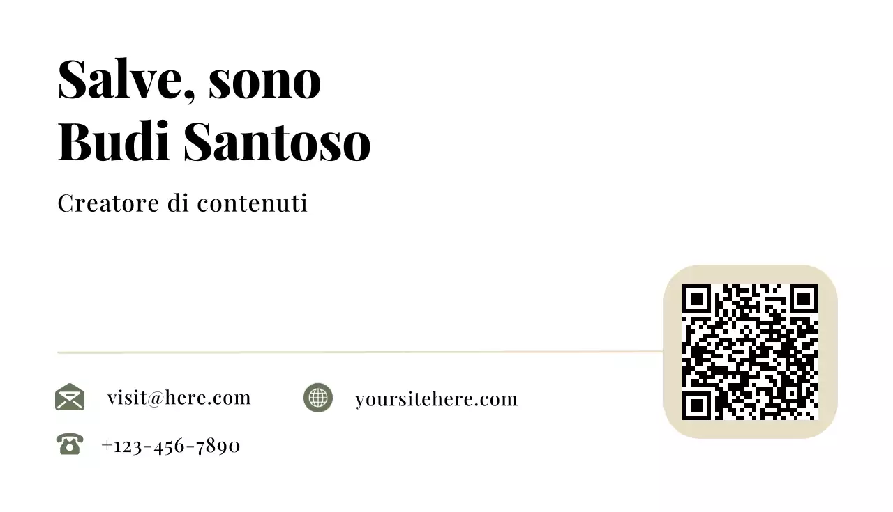 biglietto da visita moderno beige