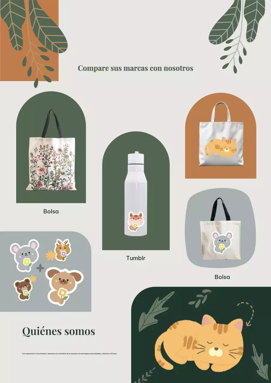 Publicidad de marca moderna y ecológica