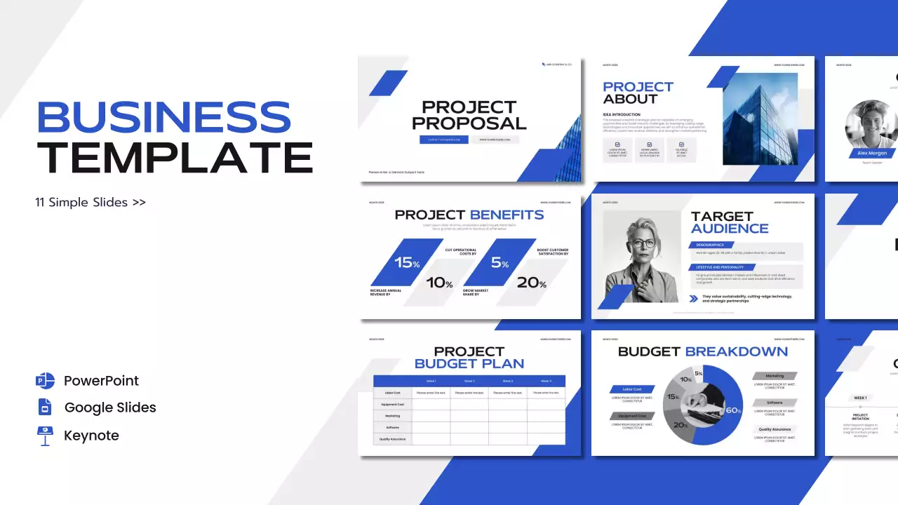 Blue Modern Business Template Presentation