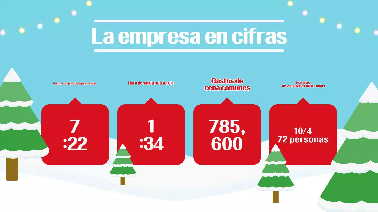 Celebración de fin de año sencilla en azul claro