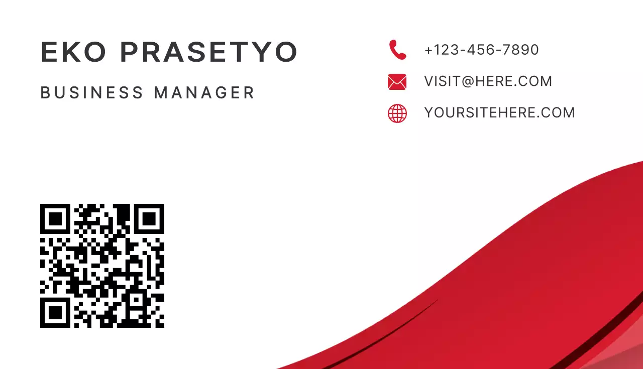 Red Modern Business Card