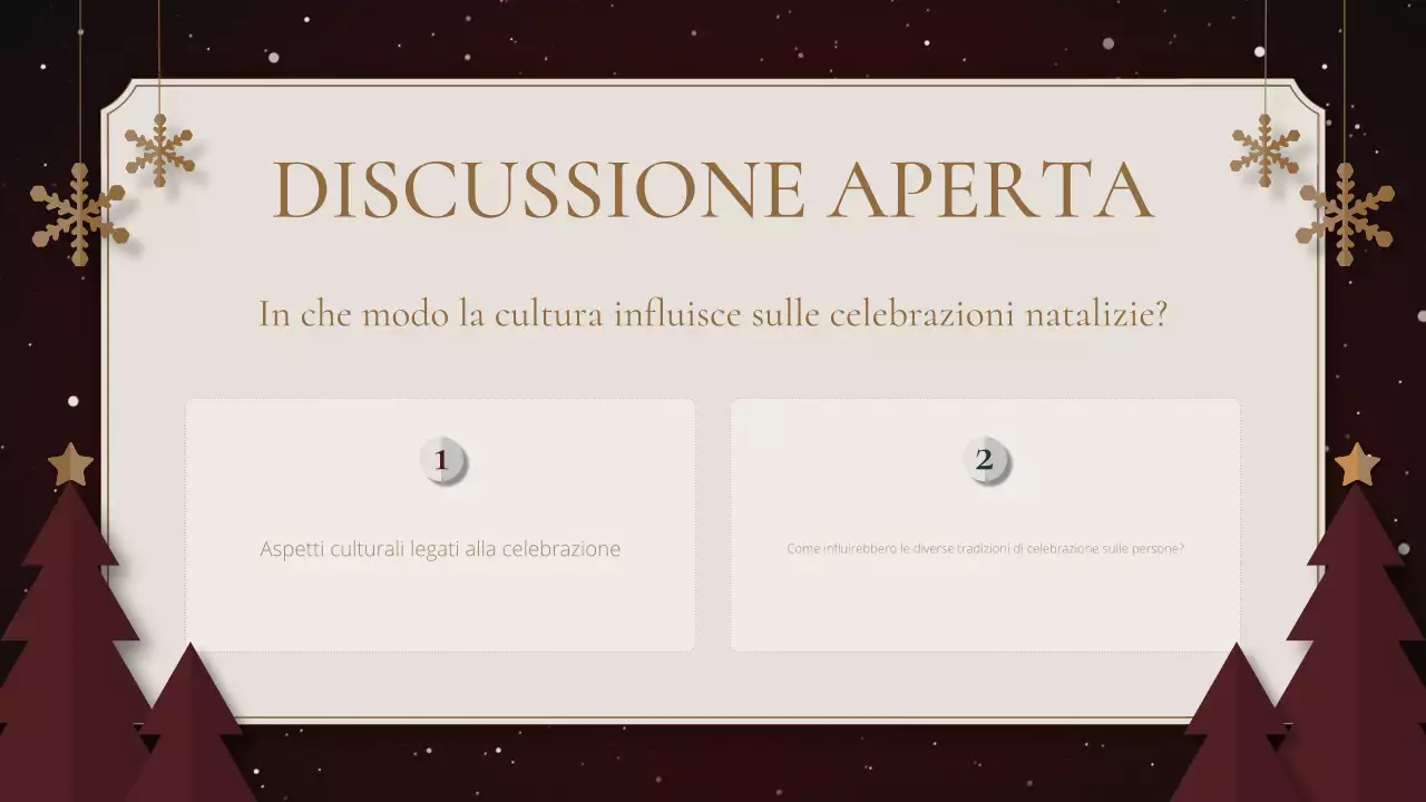 presentazione verde tradizionale delle festività