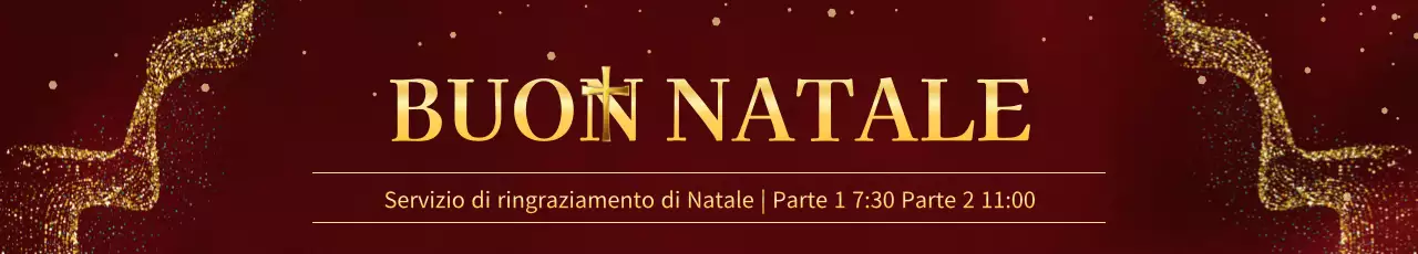 Promuovere un servizio natalizio di classe in rosso e oro