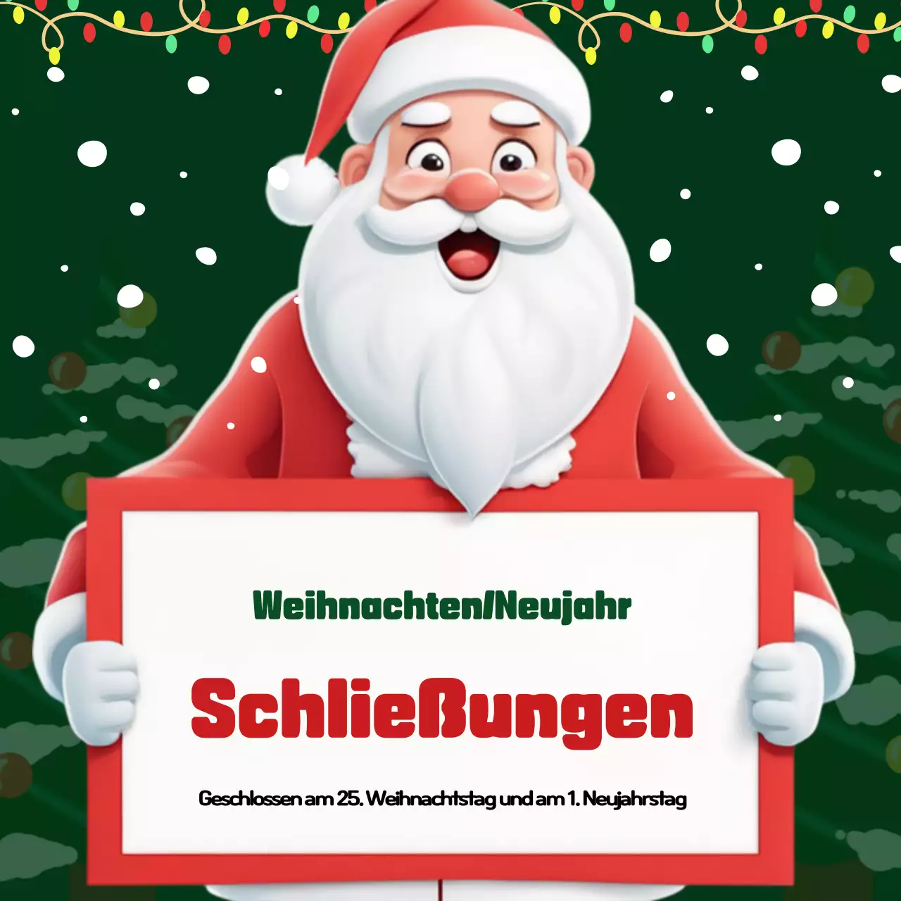 Kitschige Weihnachtsverschlüsse in Grün und Rot