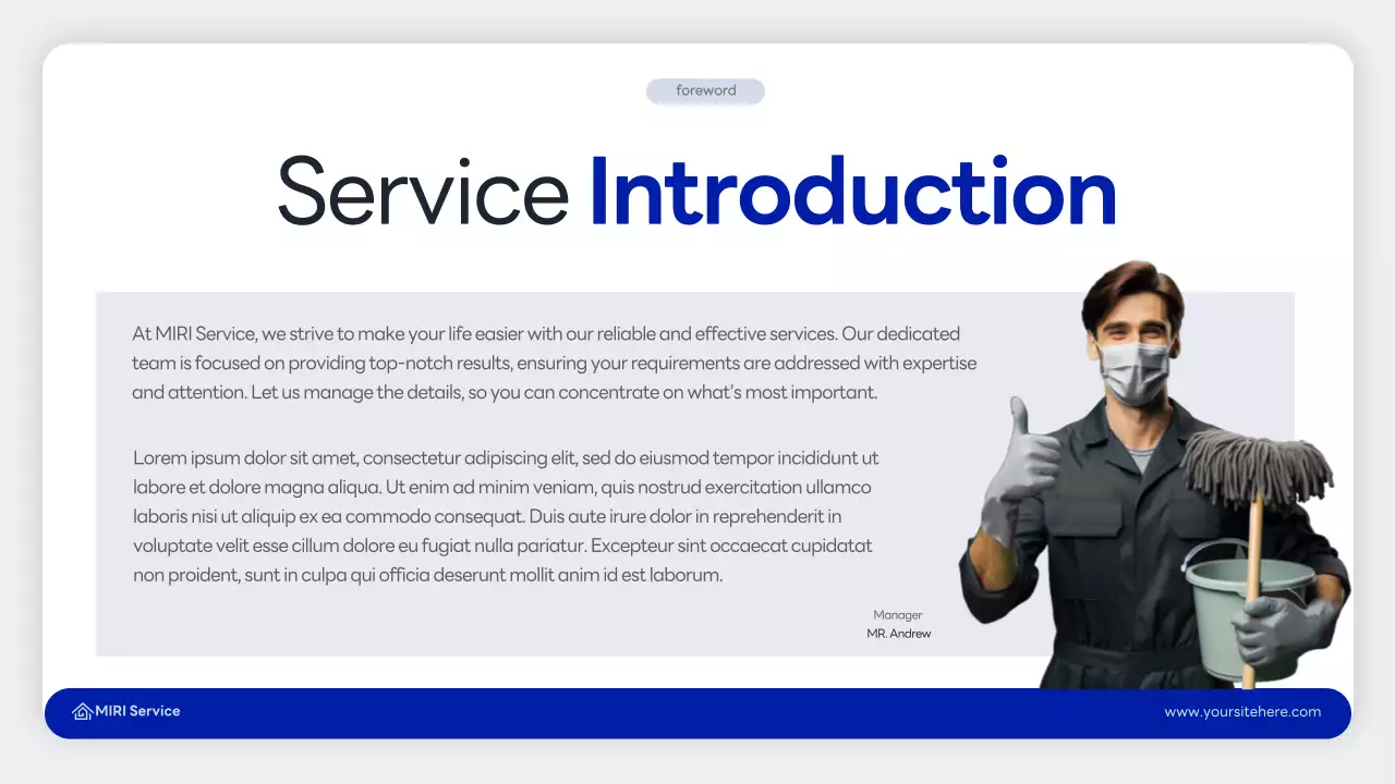 Blue Professional Cleaning Promotion Presentation