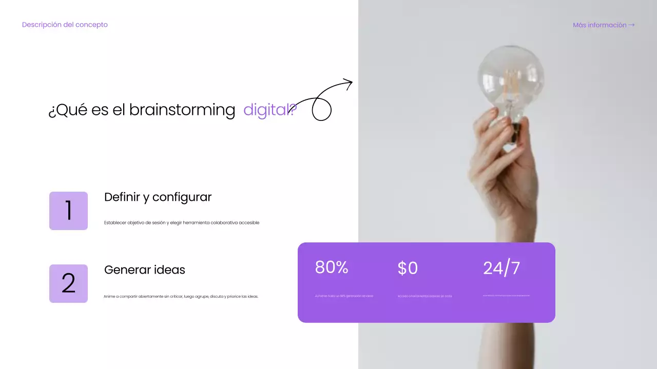 guía básica de brainstorming digital púrpura