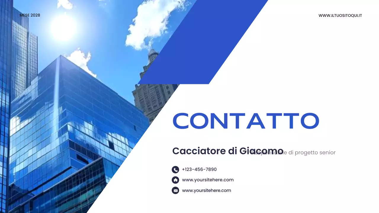 presentazione aziendale moderna blu