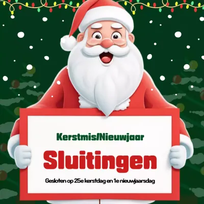 Kitscherige kerstsluitingen in groen en rood