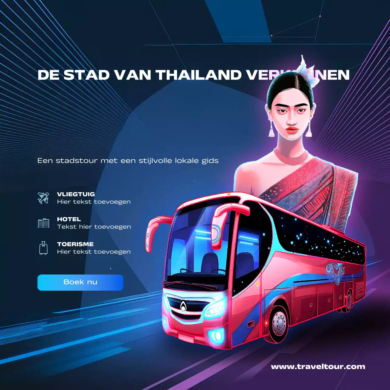 blauwe moderne reis promotie