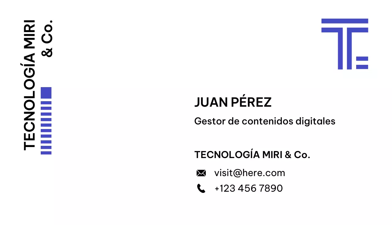 tarjeta de visita moderna blanca