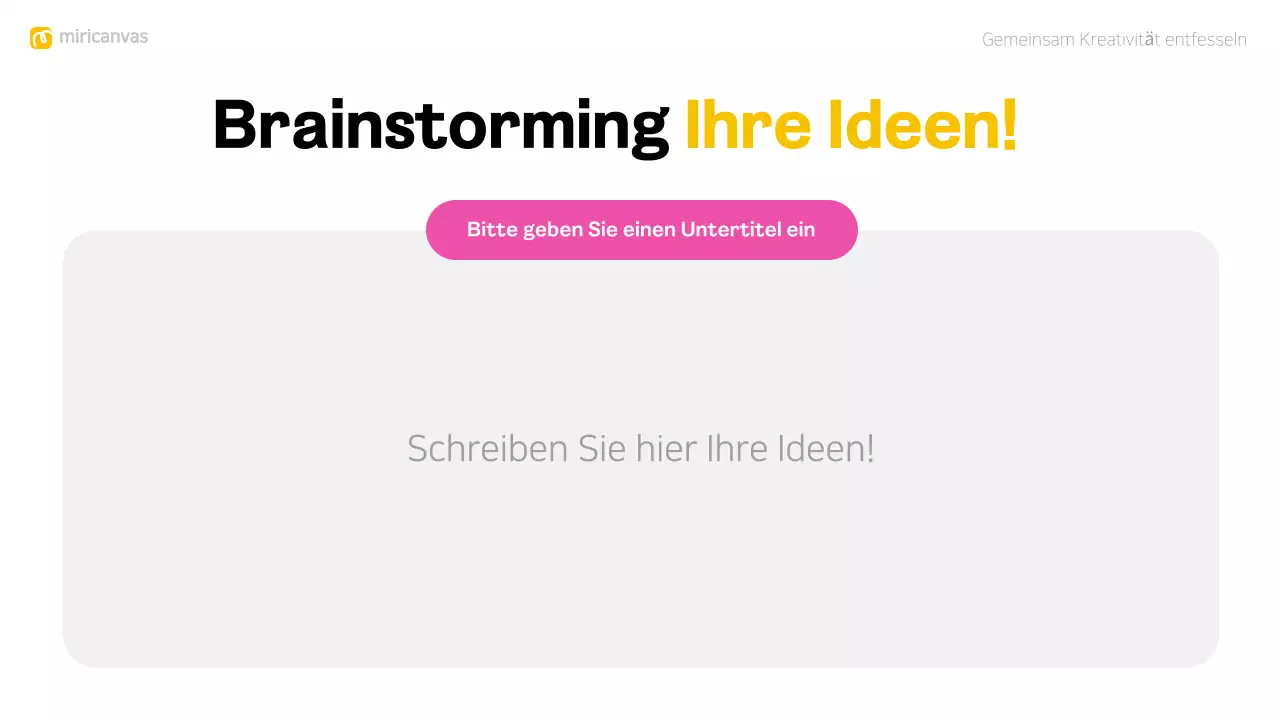 buntes modernes Brainstorming-Layout