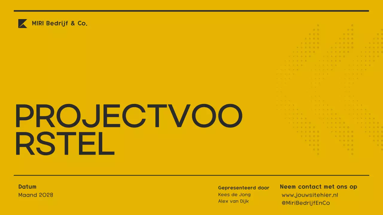 geel modern ondernemingsplan