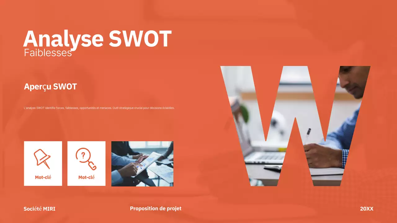 rouge moderne proposition de projet entreprise