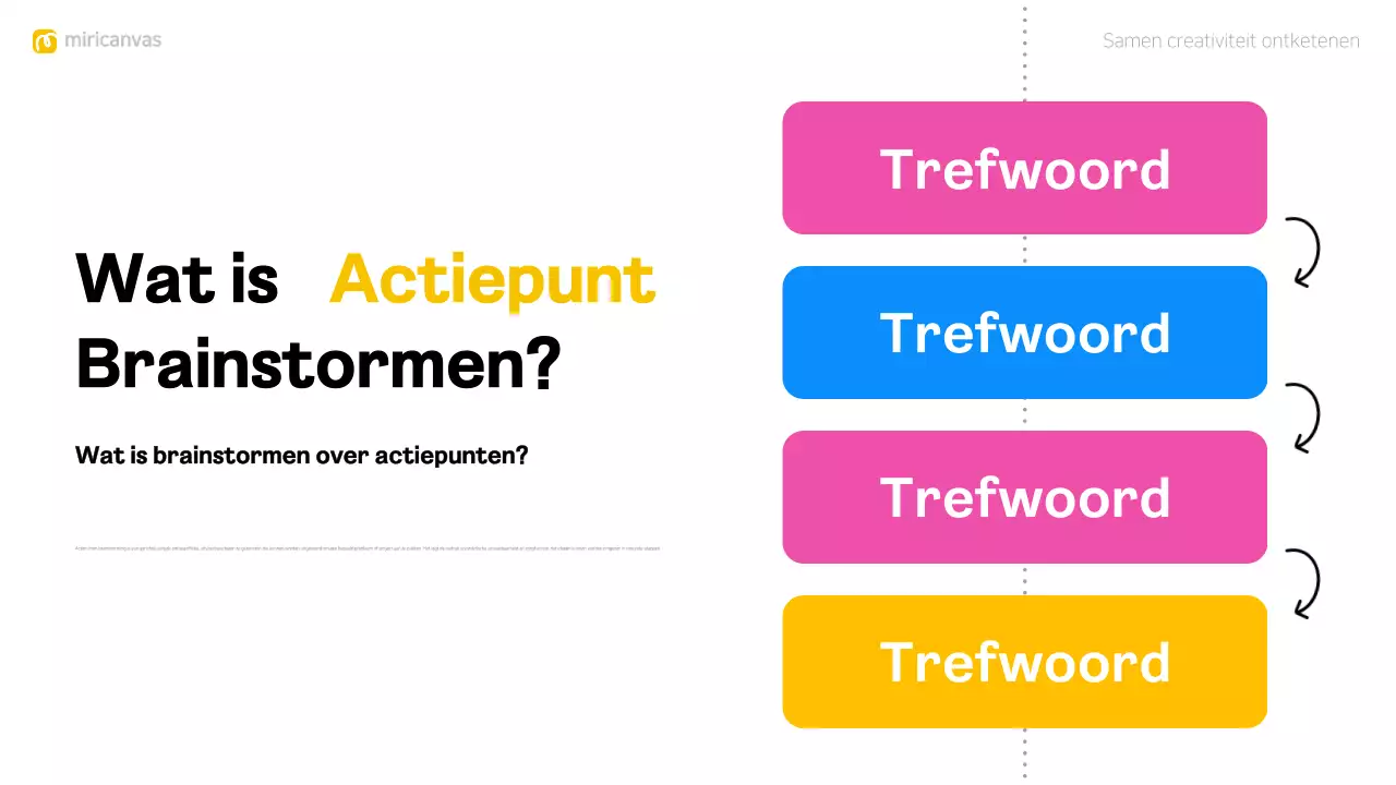 kleurrijke moderne brainstorm layout