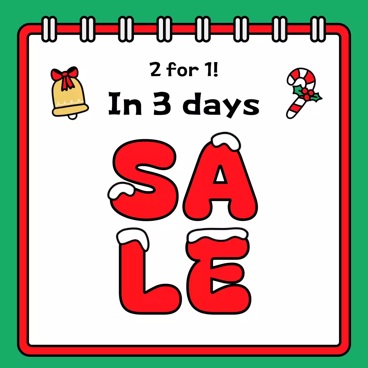 Red Trendy Holiday Promotion Instagram Carousel