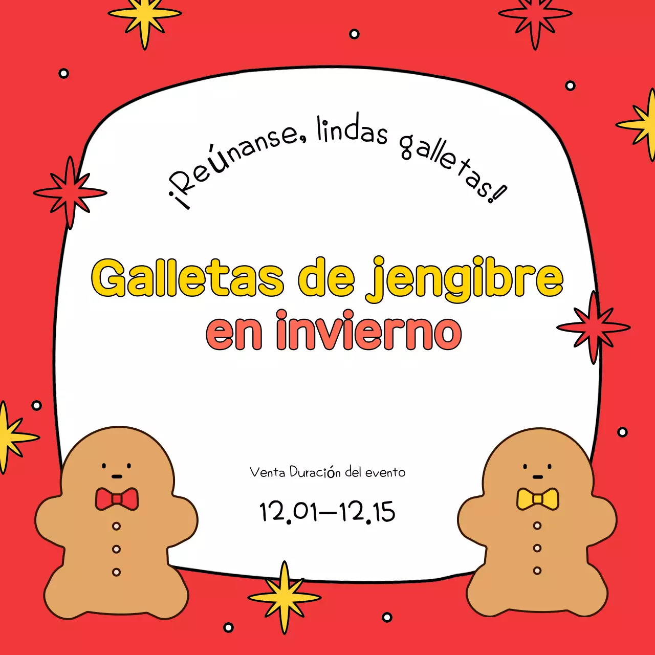 Anuncie sus ofertas festivas de temporada en rojo y amarillo