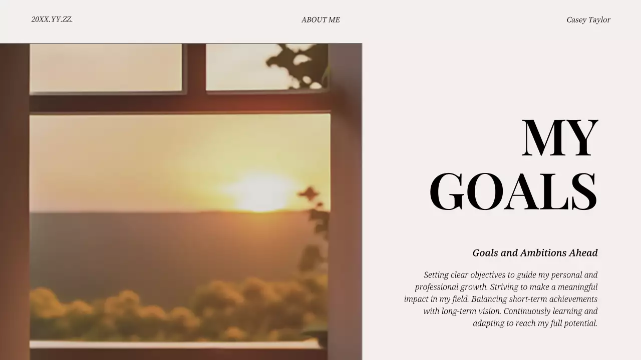 Beige Minimal Self-Introduction Presentation