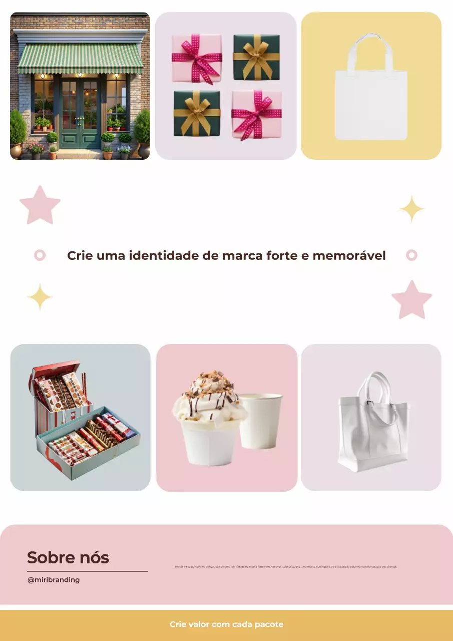 Anúncio de marca moderna bege