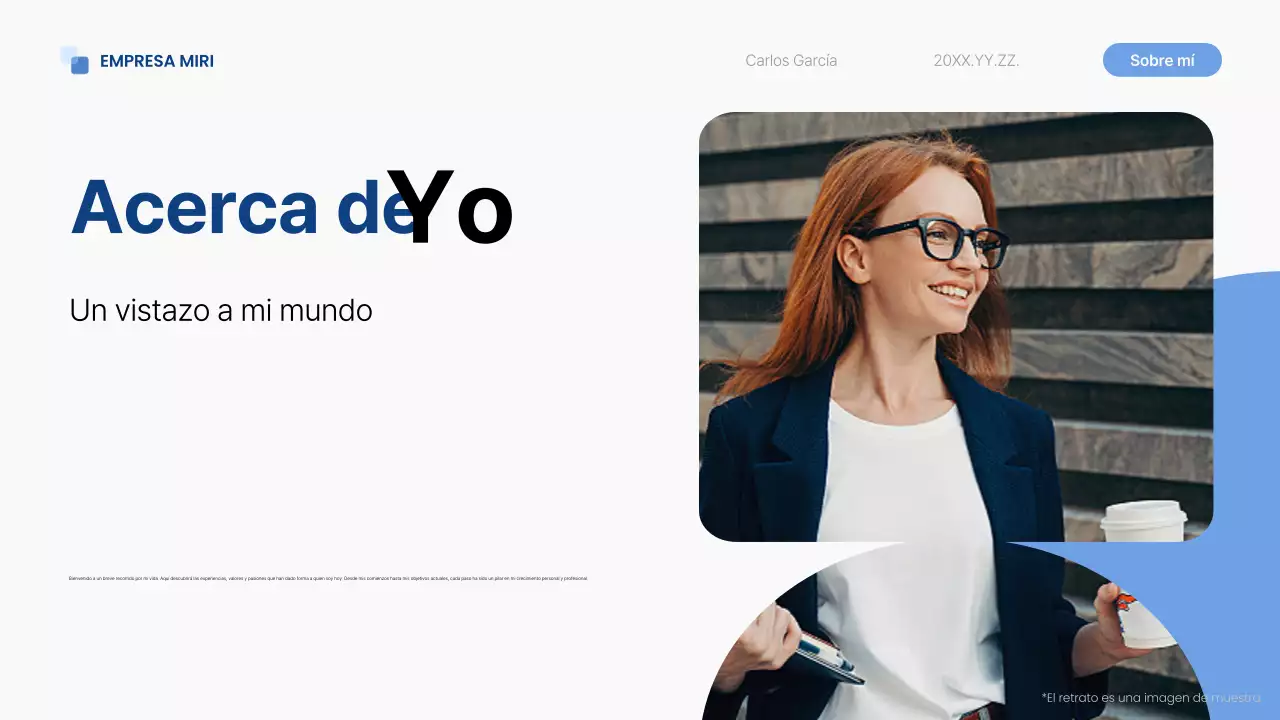 tono de autopresentación blue modern