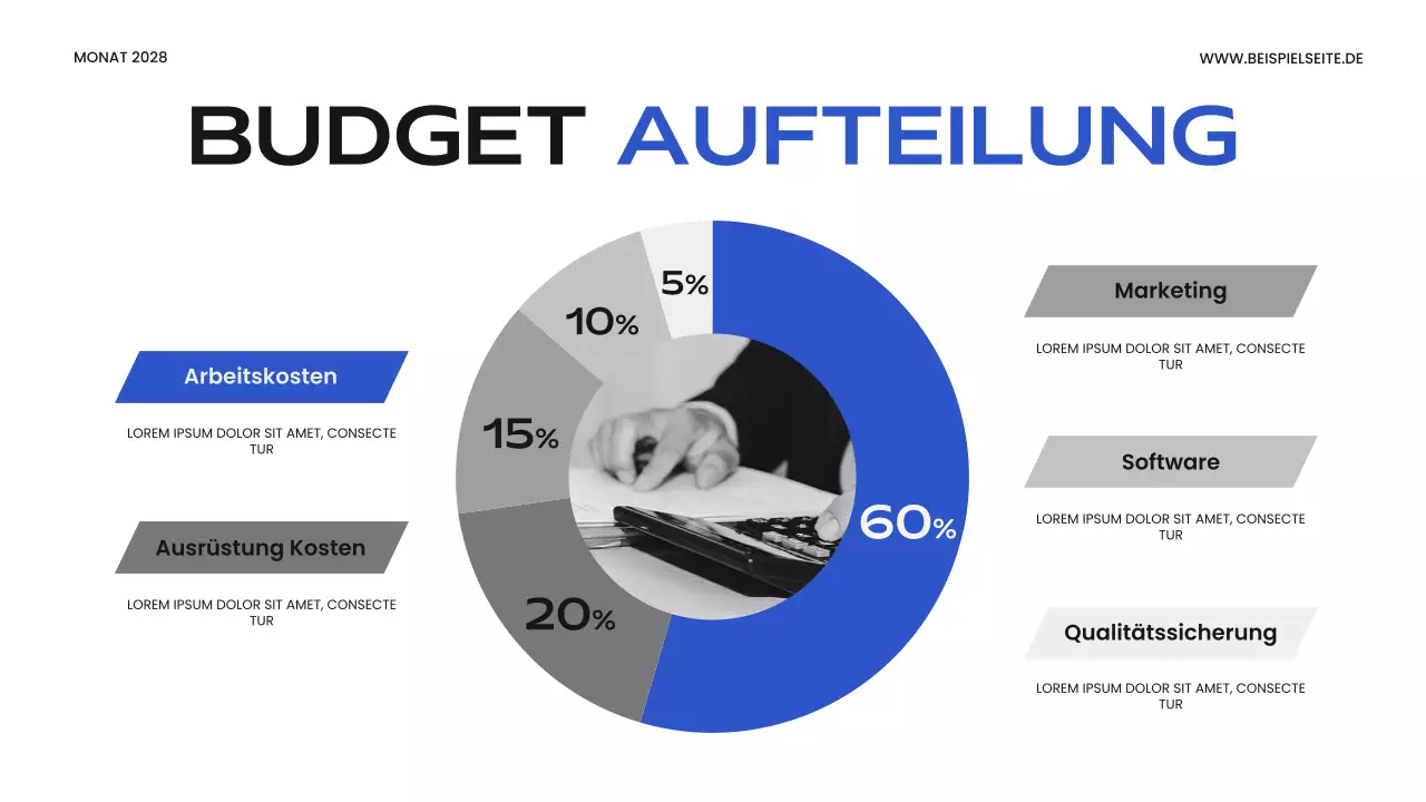 blaue moderne Business-Präsentation