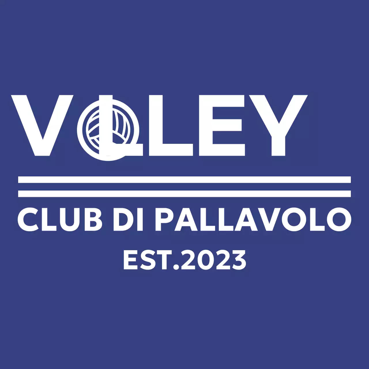 Logo sportivo semplice con pallavolo
