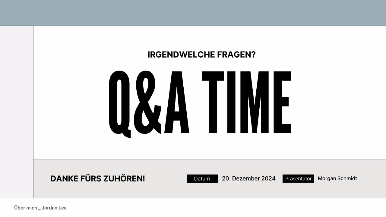 grau blau moderne Profilmappe