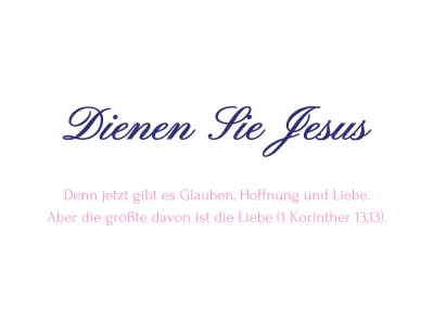 Navy Sentimentale religiöse Phrasen