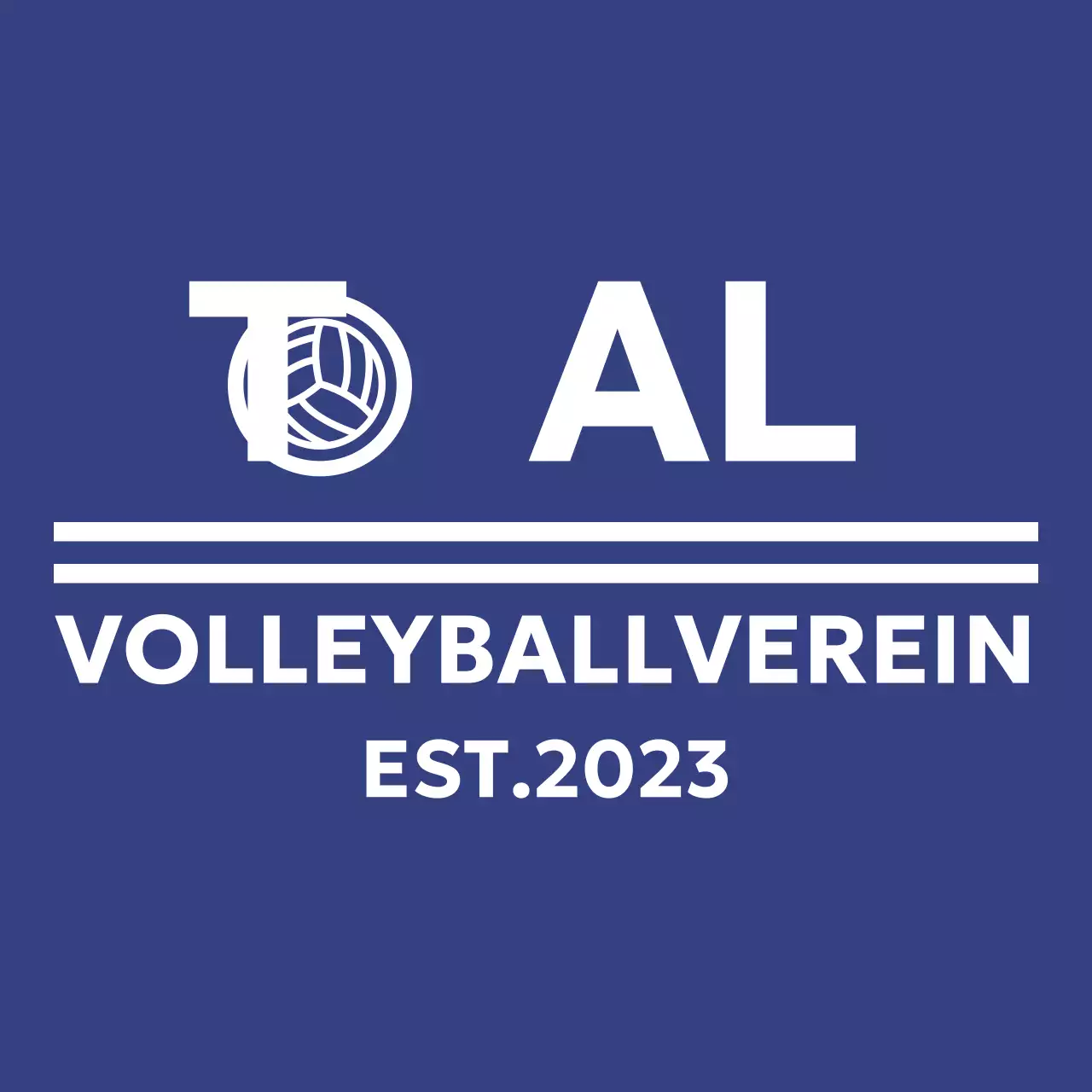 Einfaches Sportlogo mit Volleyball