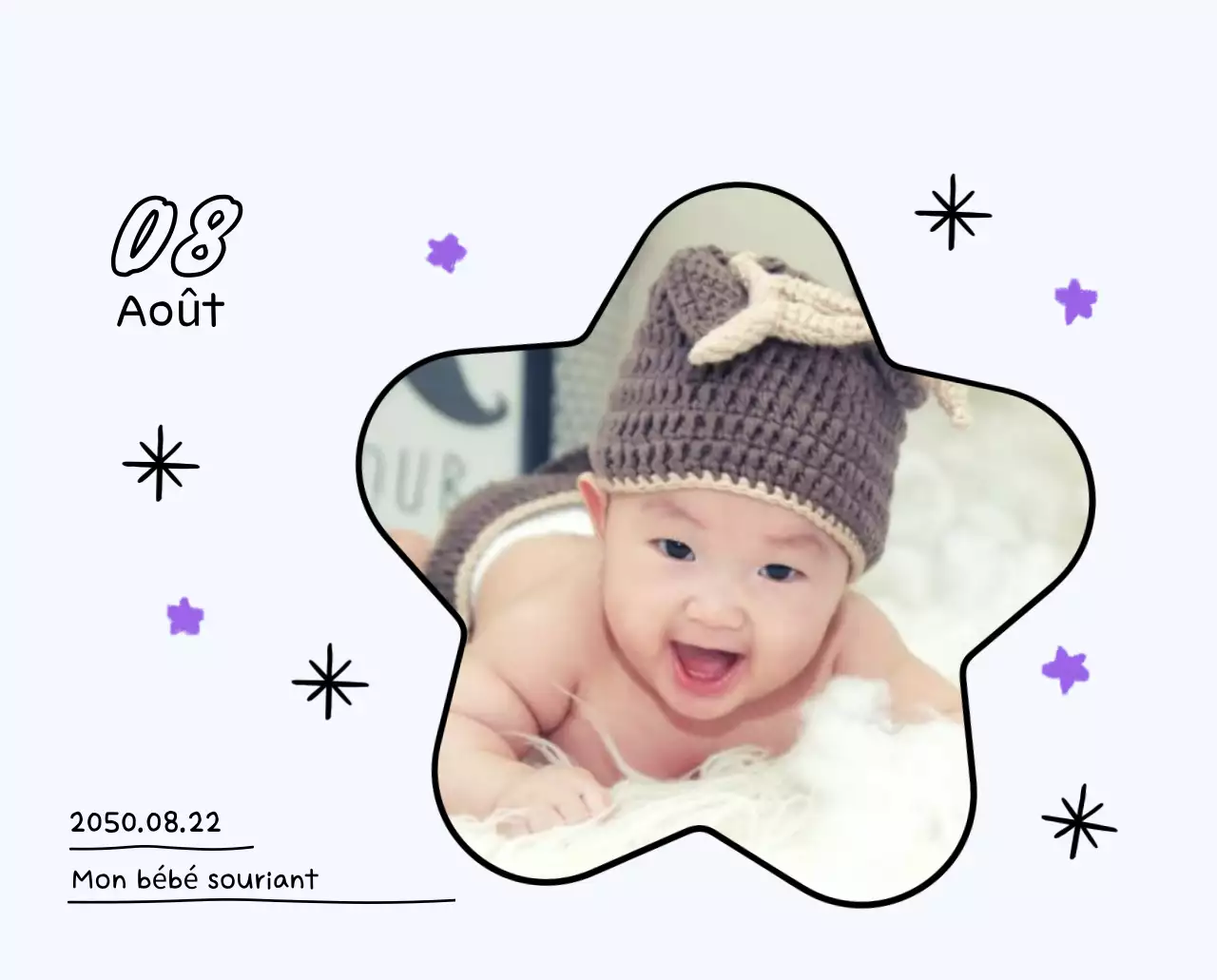 Calendrier photo jaune mignon