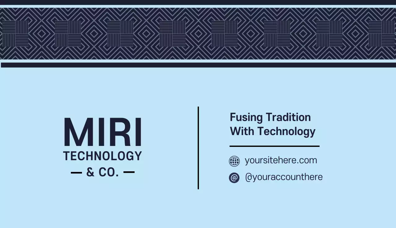 Blue Geometric Business Card