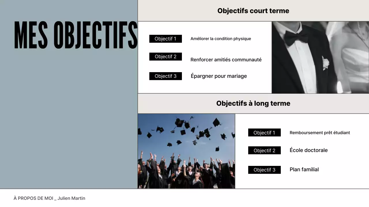 portefeuille de profil moderne gris bleu