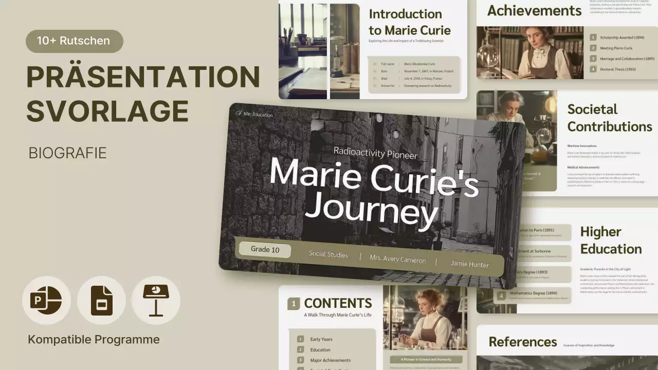 beige Biographievorlesung zur modernen Geschichte