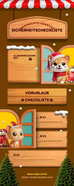 Brauner moderner Leitfaden für die Sicherheit von Haustieren im Urlaub