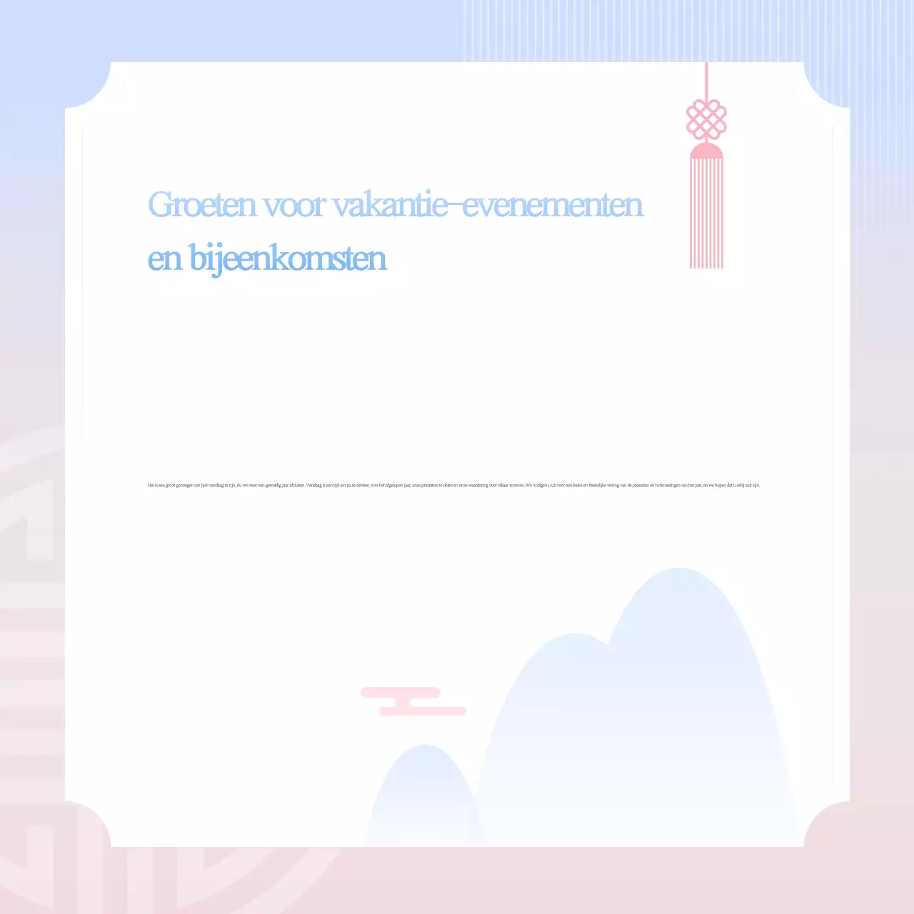 Lichtblauwe eenvoudige kerstgroet