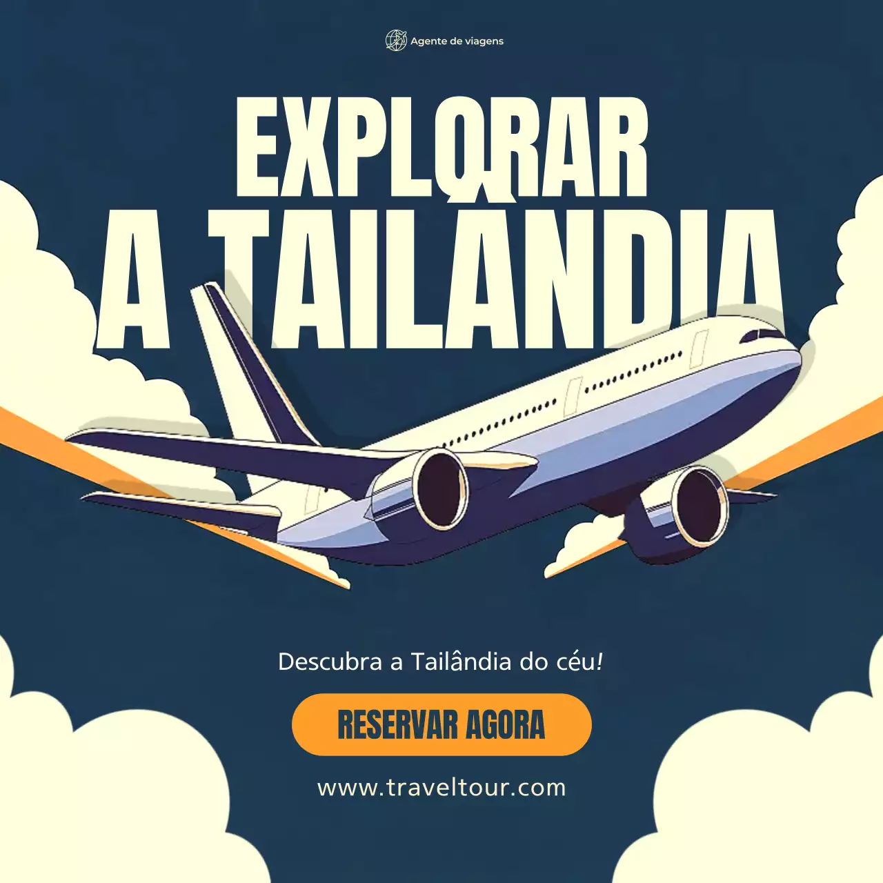 promoção de viagens navy retro