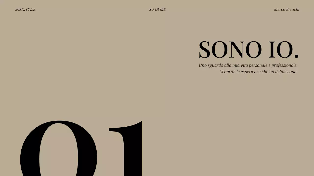 beige moderno passo di auto-introduzione