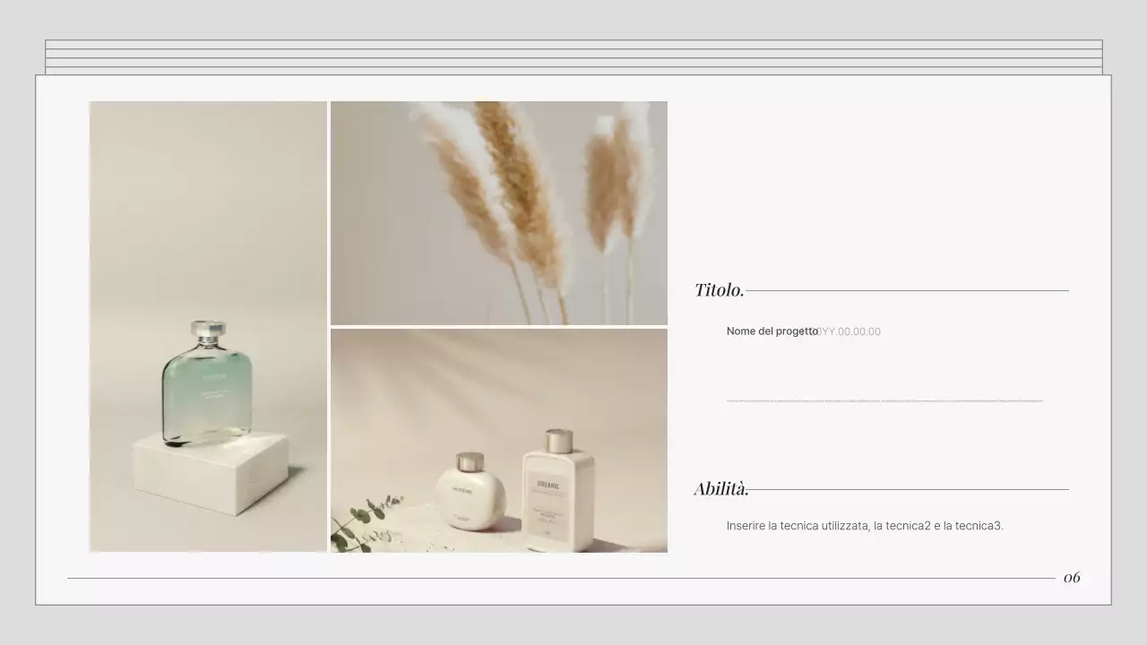 Un portafoglio di marketing grigio e semplice