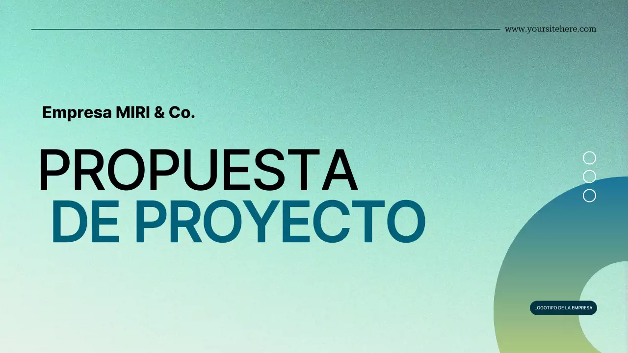 gradiente verde moderno Propuesta de proyecto