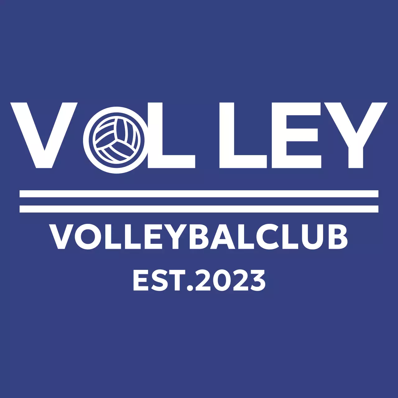 Eenvoudig sportlogo met volleybal