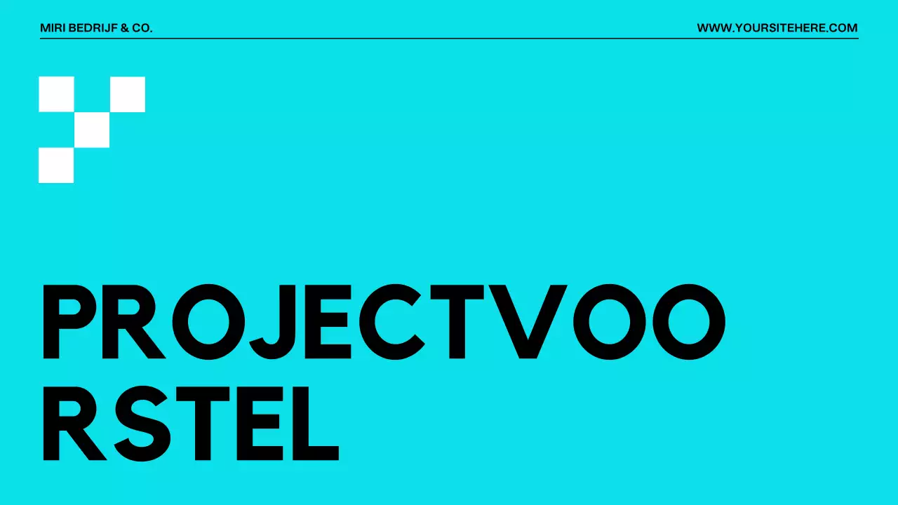 Presentatie Modern Projectvoorstel Oranje Zwart