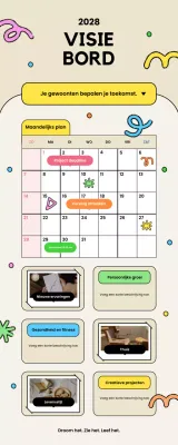 beige modern vision board planner