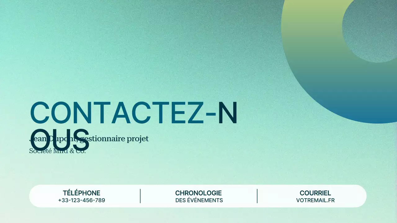 vert dégradé moderne Proposition de projet