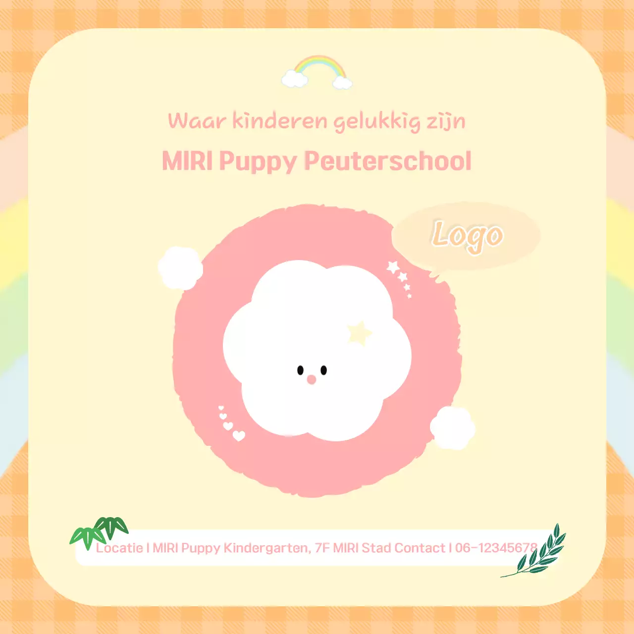 Gele schattige puppy zinnen