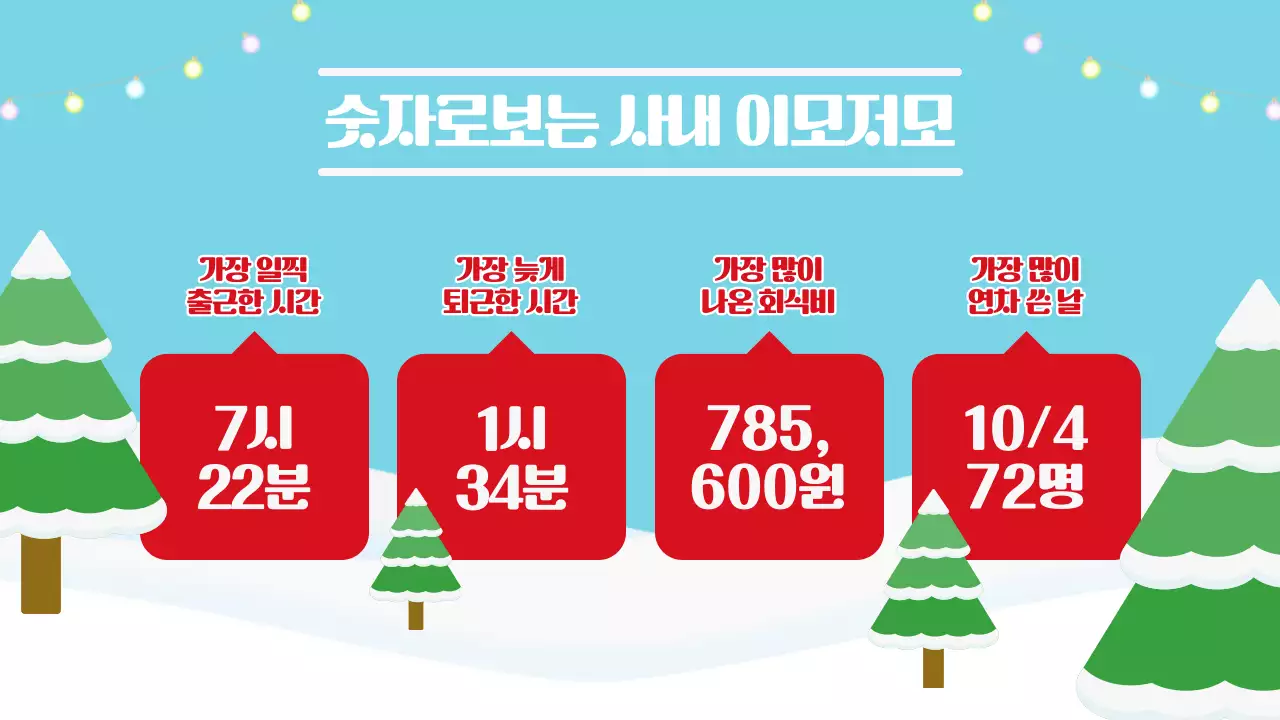 하늘색 심플 연말결산 행사