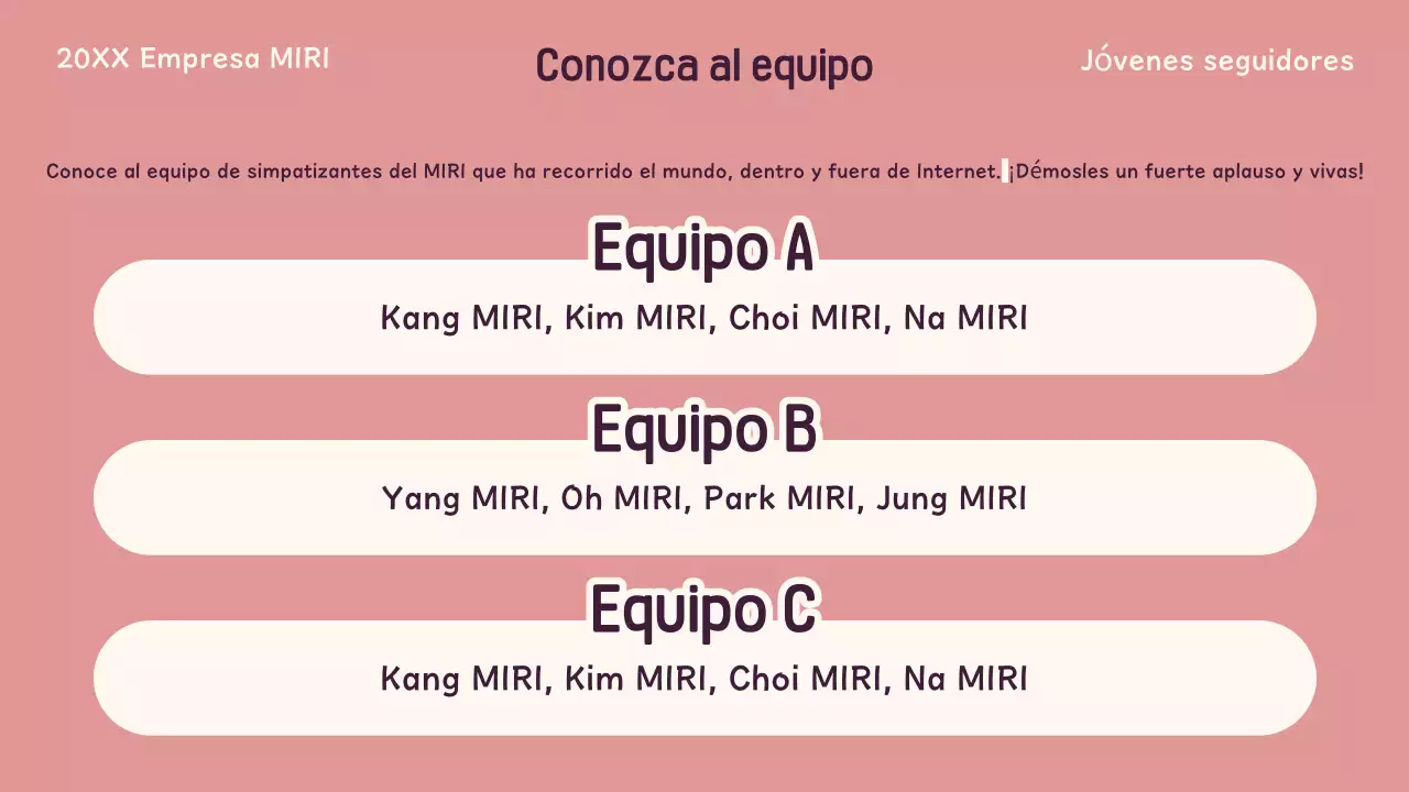 Reclutamiento de jóvenes en rosa